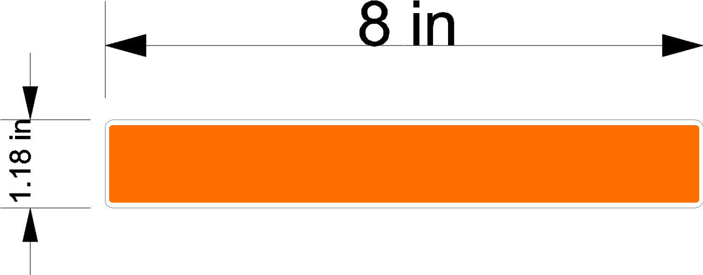 277 Volts Orange/Black Conduit Line Marker Decal - 5-Up Strip, 8 x 1.180 in
