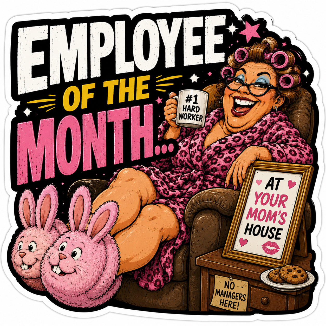 Employee Of The Month Hard Hat Decal 2pk