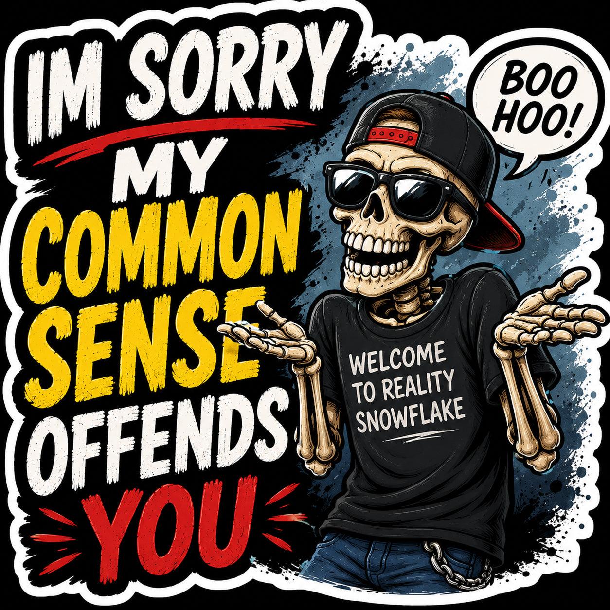 I Am Sorry My Common Sense Offends You Hard Hat Decal 2pk