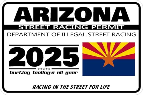 Arizona Street Racing Permit Sticker Decal