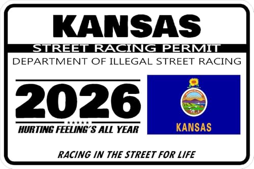 Kansas Street Racing Permit Sticker Decal