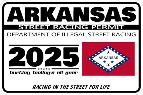 Arkansas Street Racing Permit Sticker Decal