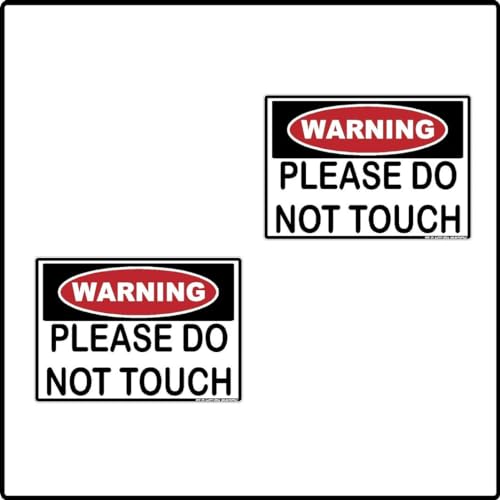 2pk Warning Please Do Not Touch Label Sticker Decal