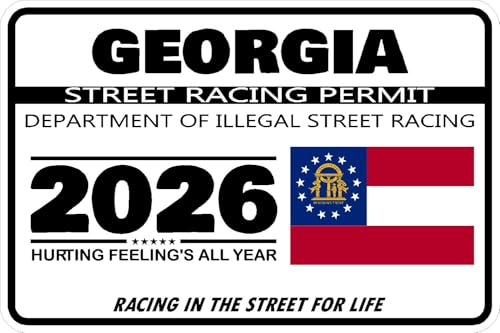 Georgia Street Racing Permit Sticker Decal