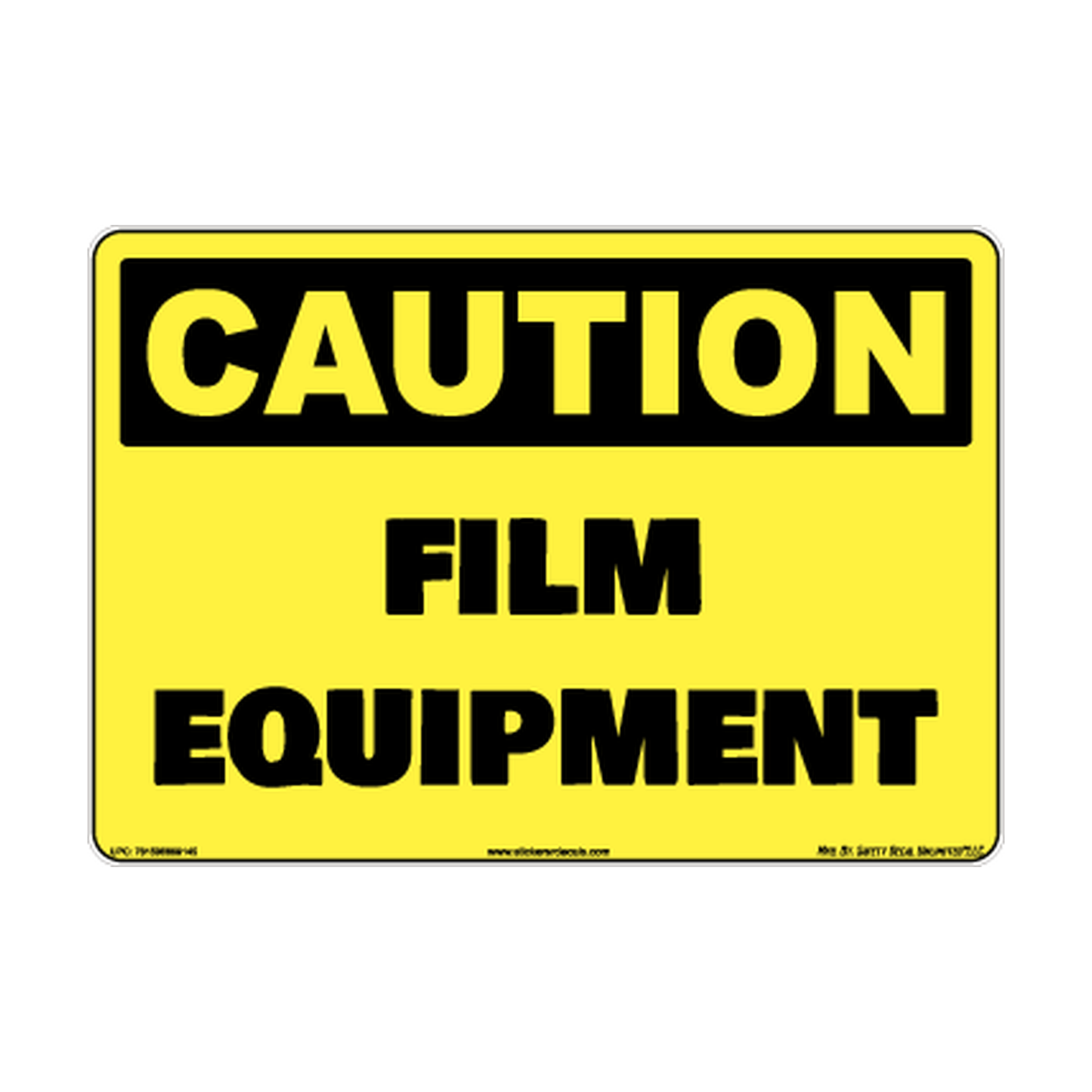 Caution Film Equipment Safety Sticker Decal