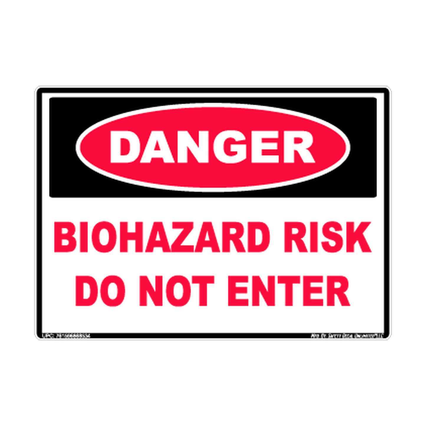 Danger Biohazard Risk Do Not Enter Safety Sticker Decal