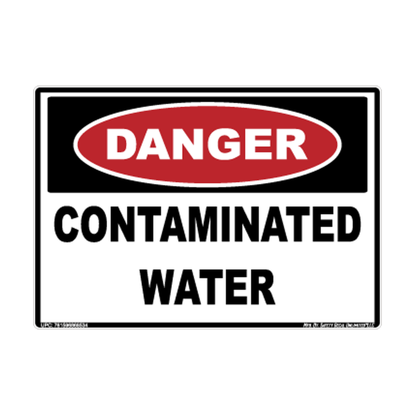 Danger Contaminated Water Safety Sticker Decal