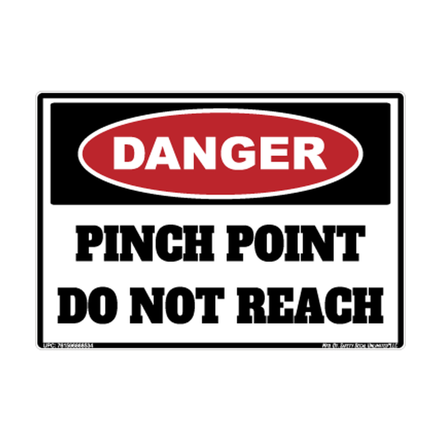 Danger Pinch Point Do Not Reach Safety Sticker Decal