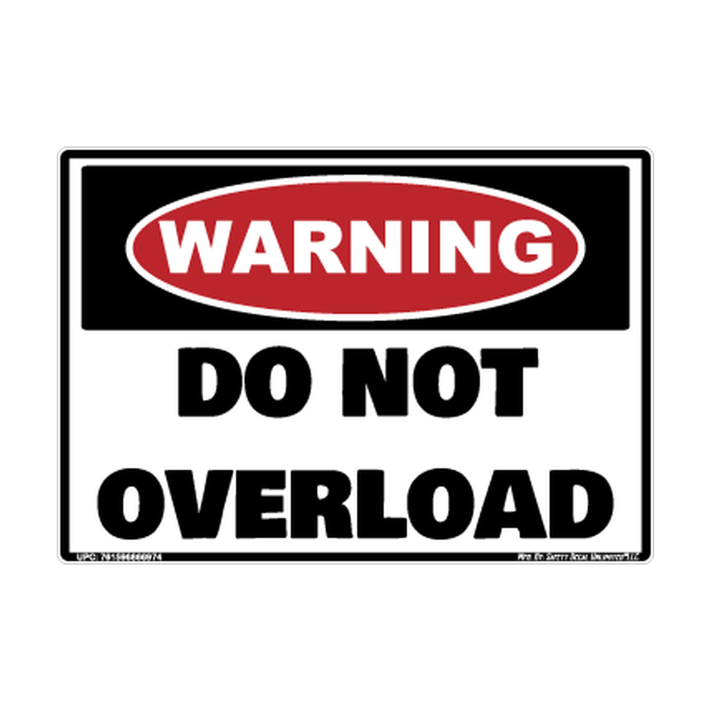 Warning Cdo Not Overload Safety Sticker Decal