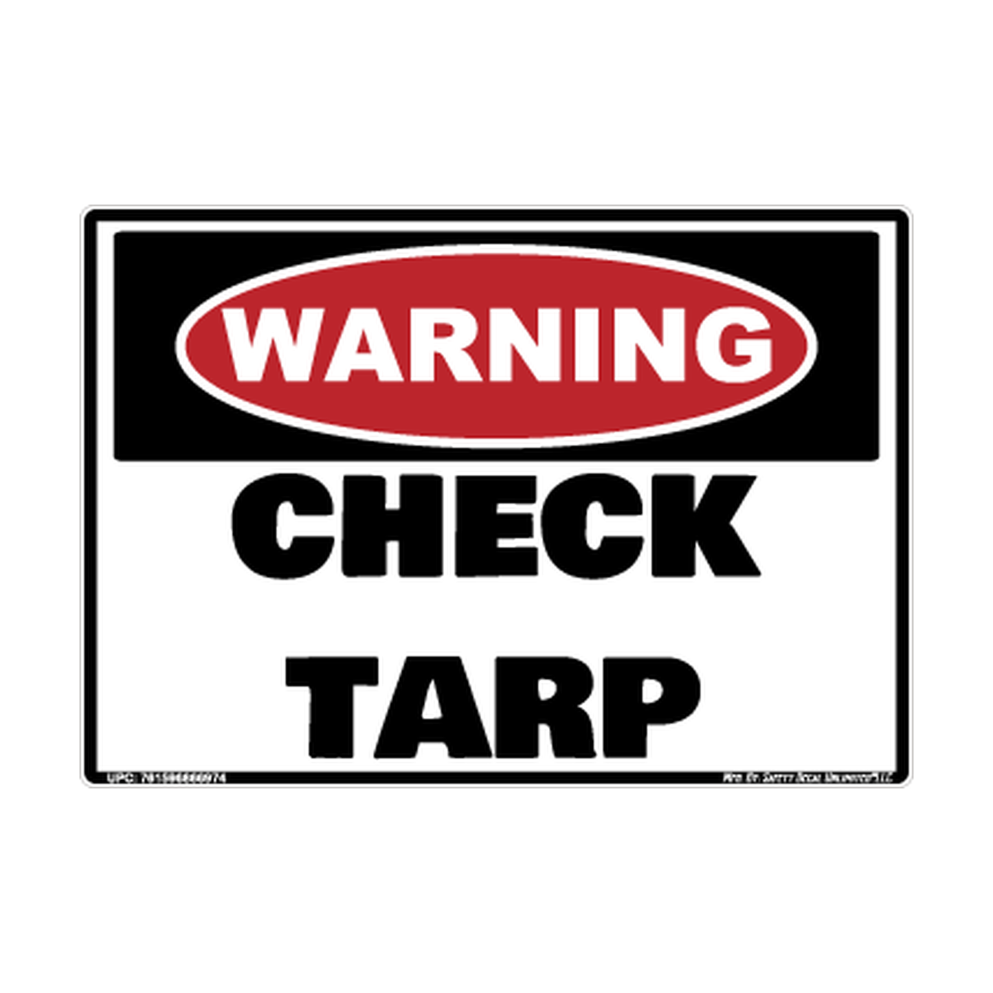 Warning Check Tarp Safety Sticker Decal