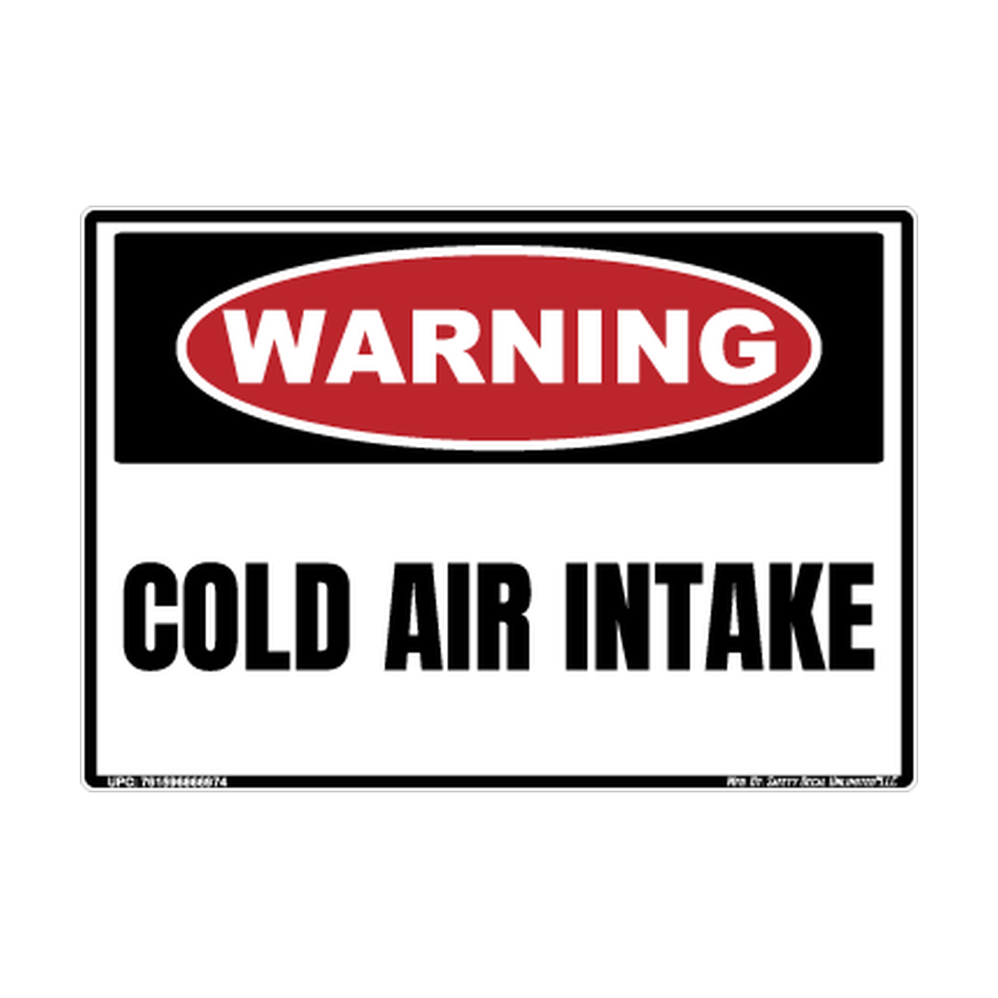 Warning Cold Air Intake Safety Sticker Decal