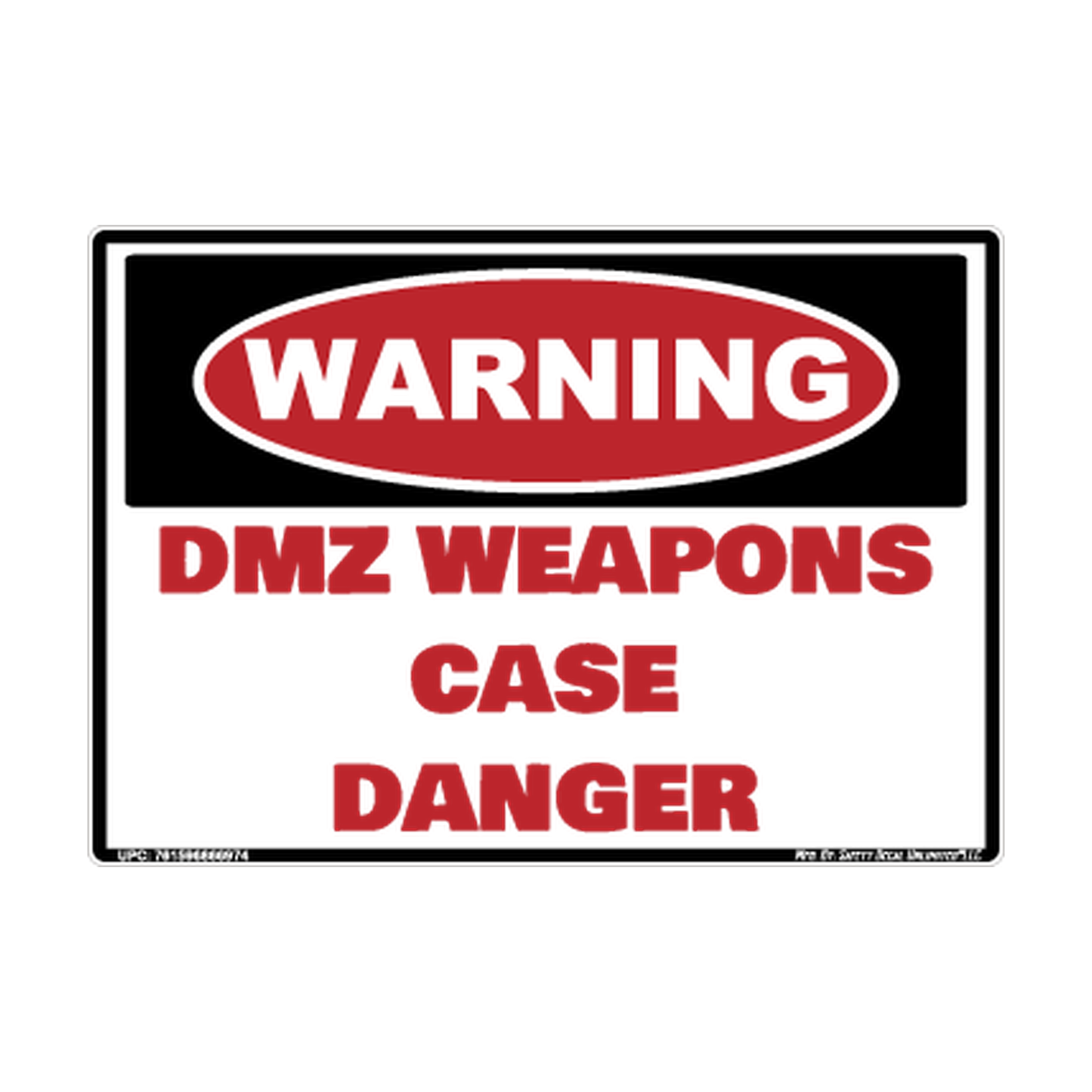 Warning Dmz Weapon Case Safety Sticker Decal