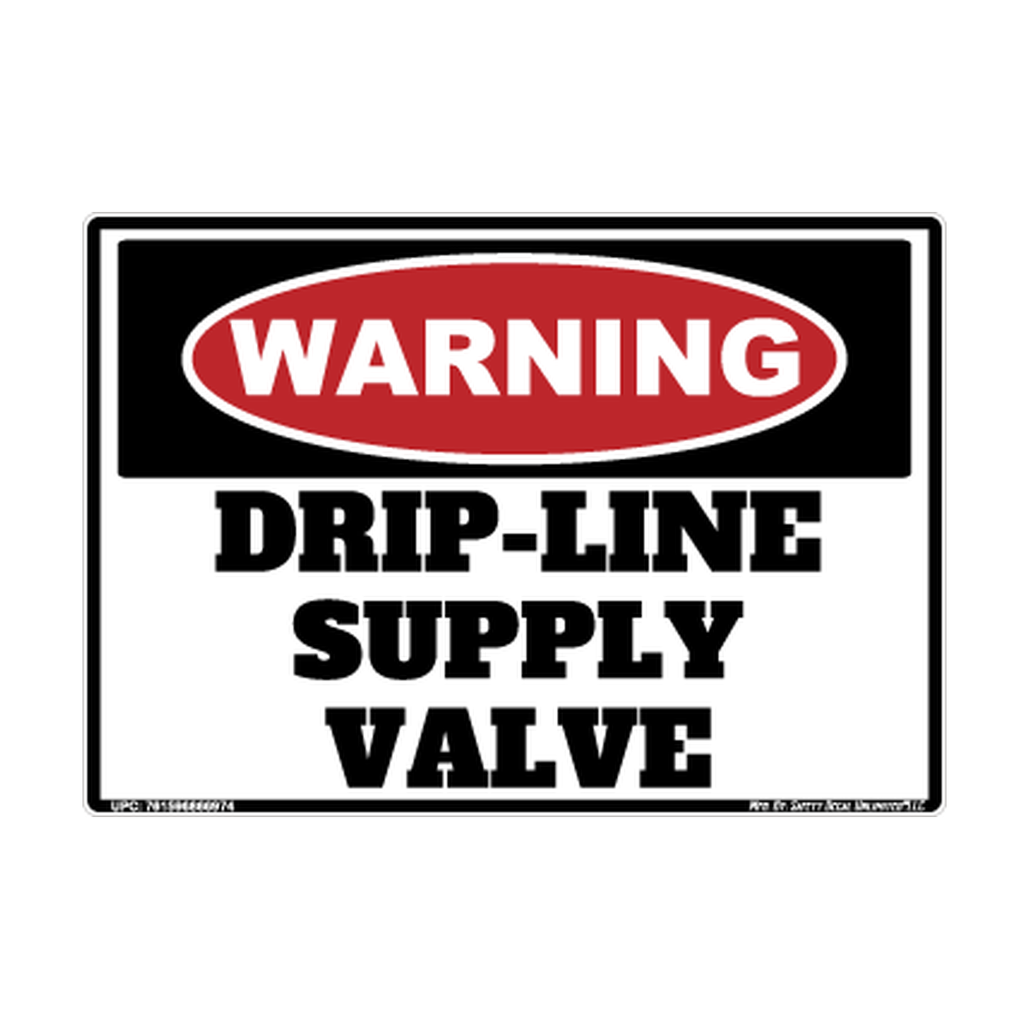 Warning Drip Line Supply Safety Sticker Decal