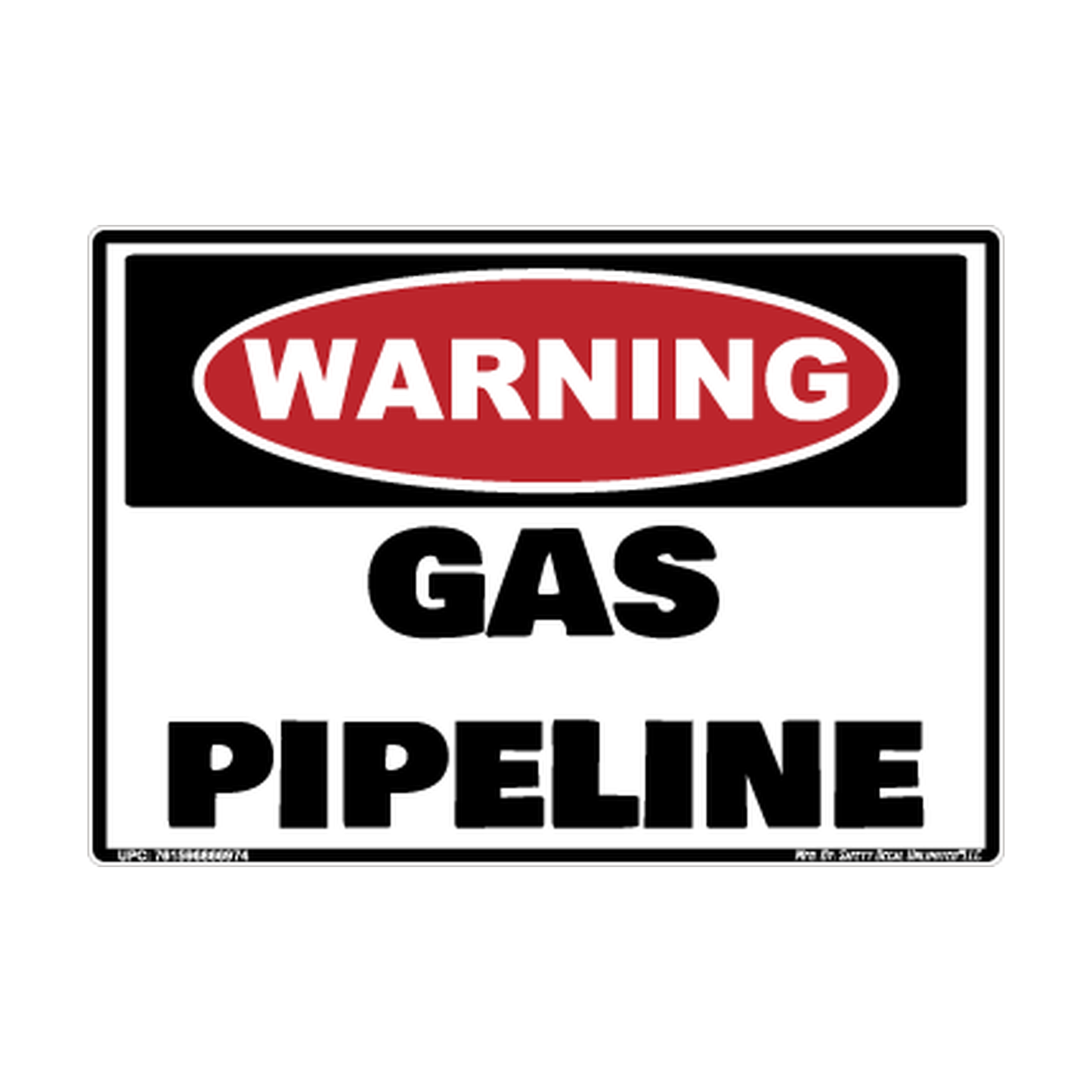 Warning Gas Pipeline Safety Sticker Decal