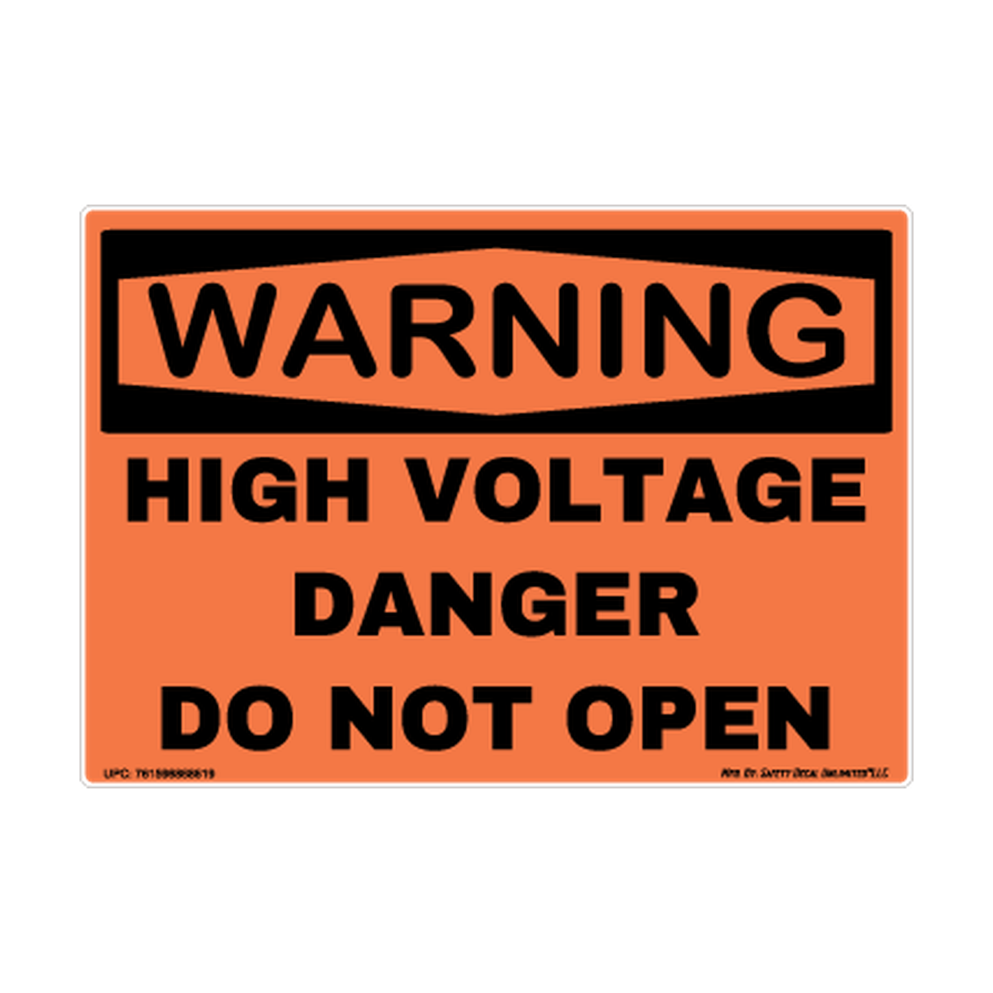 Warning High Voltage Do Not Open Safety Sticker Decal