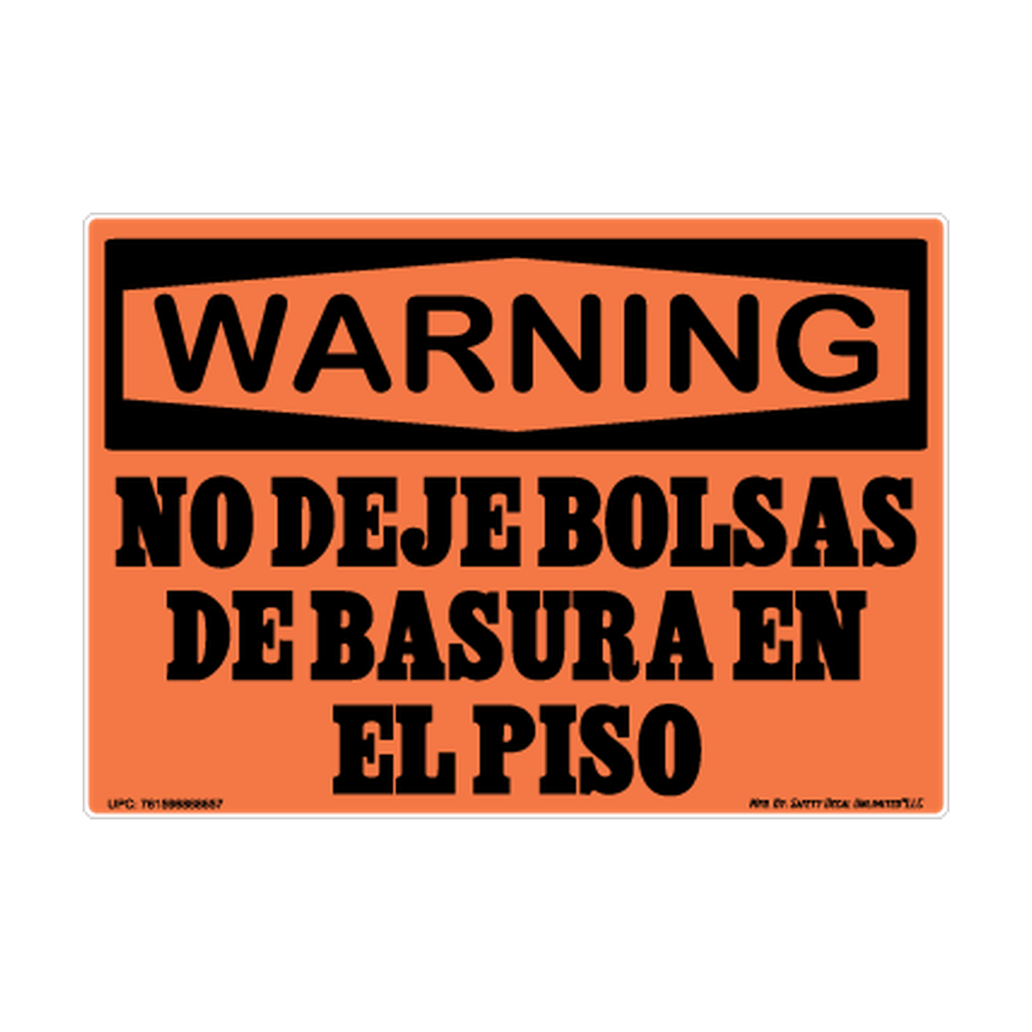 Warning No Deje Bolsas Safety Sticker Decal