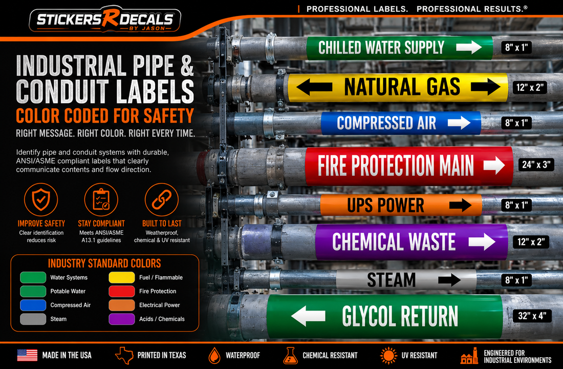 Conduit Label Sizes Matter More Than Ever: Why Today's Industrial Facilities Need Larger, More Visible Pipe Identification