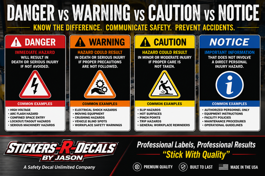 Danger vs Warning vs Caution vs Notice Labels: What's the Difference?
