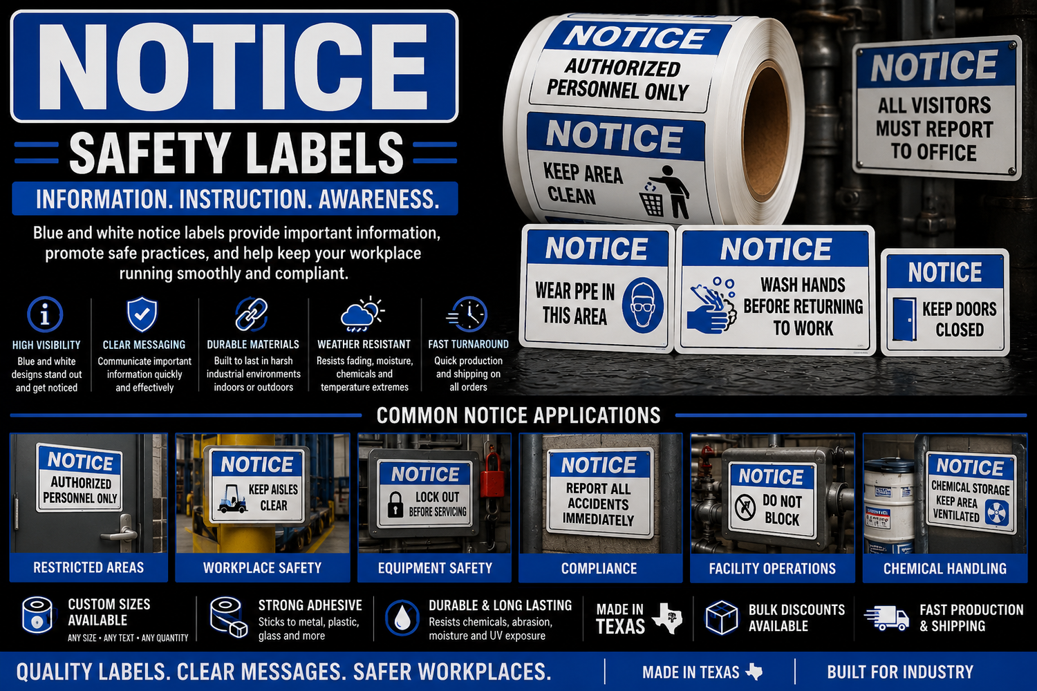 Notice Sticker Decals
