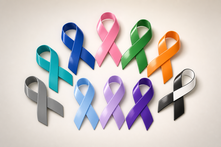 Cancer Awareness Ribbon Decals