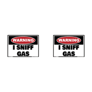 Warning I Sniff Gas Hard Hat Decal 2pk Sticker Decal