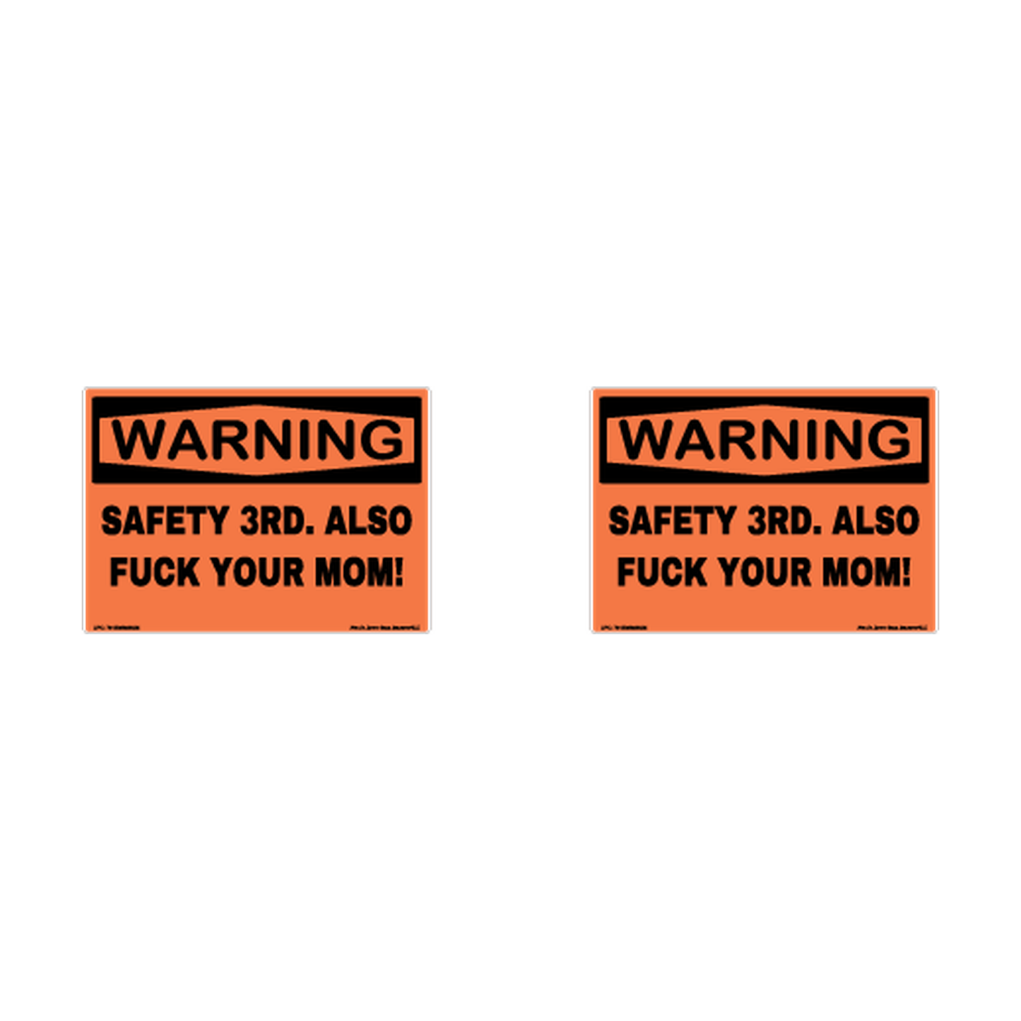 Warning 3rd Alsofuck Your Mom Hard Hat Decal 2pk Sticker Decal
