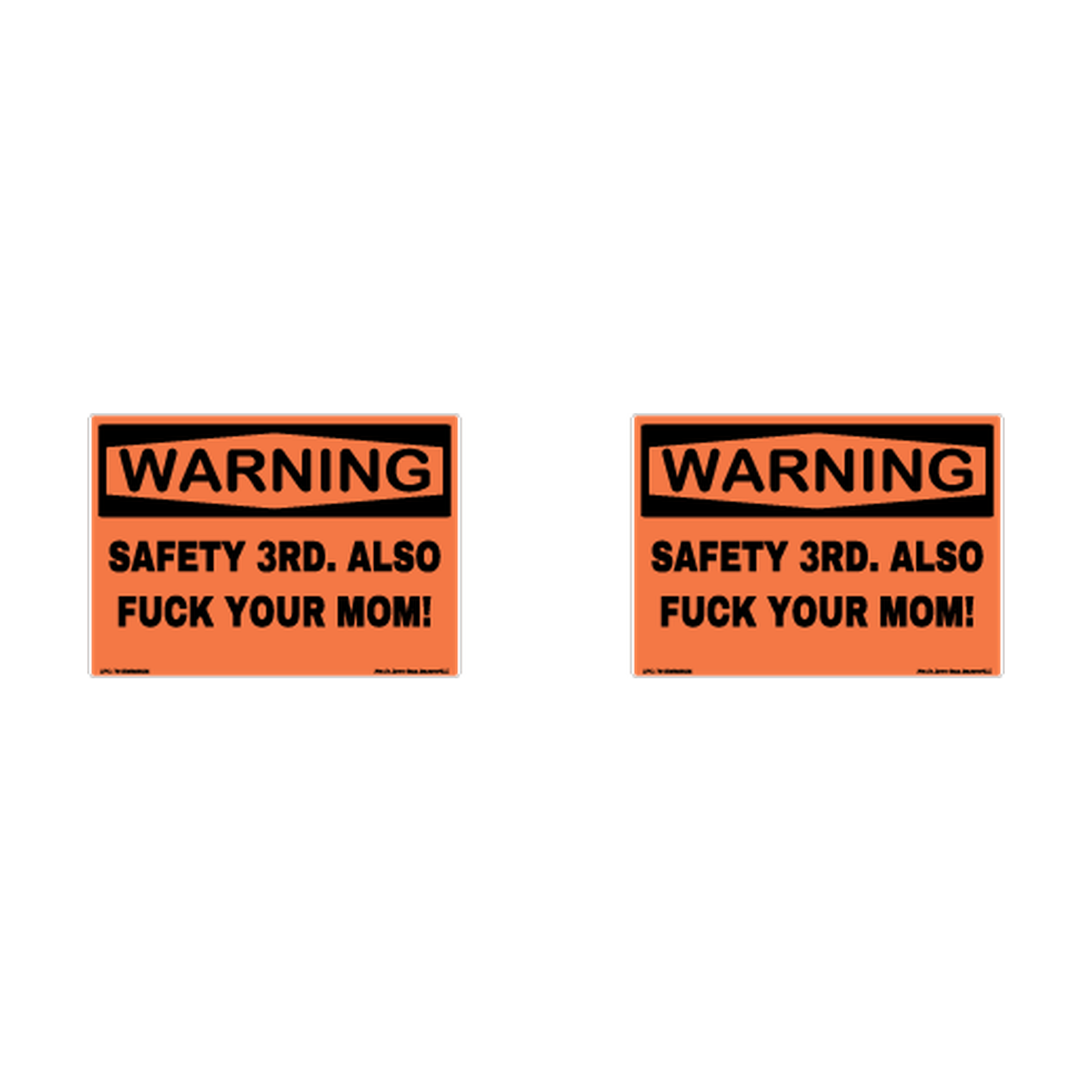 Warning 3rd Alsofuck Your Mom Hard Hat Decal 2pk Sticker Decal