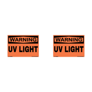 Warning UV Light Hard Hat Decal, 2-Pack
