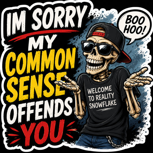 I Am Sorry My Common Sense Offends You Hard Hat Decal 2pk