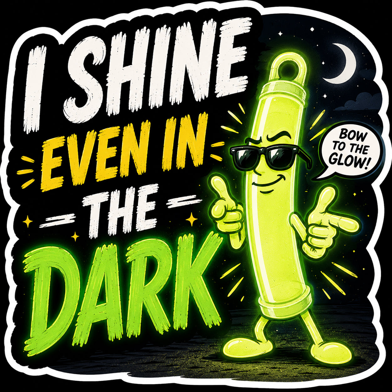 I Shine Even In The Dark Hard Hat Decal 2pk