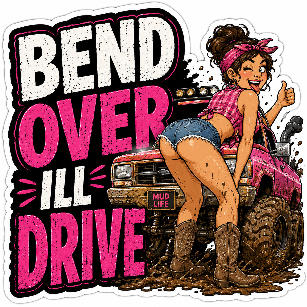 Ill Drive Hard Hat Decal 2pk