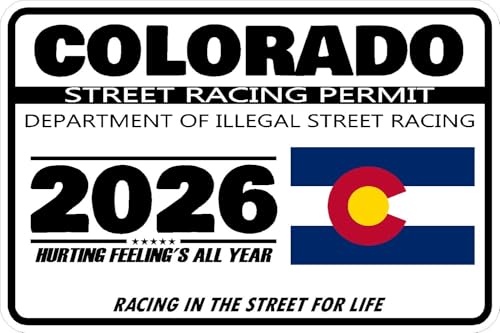Colorado Street Racing Permit Sticker Decal