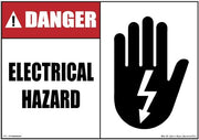 Danger Electrical Hazard adhesive safety decal