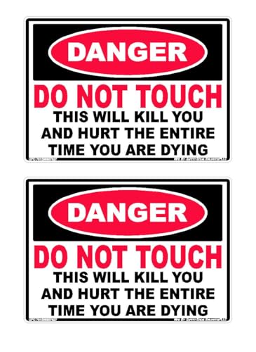 2pk Danger Do Not Touch This Kills Label Sticker Decal