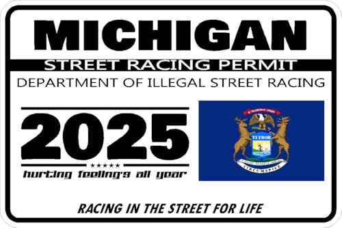 Michigan Street Racing Permit Sticker Decal