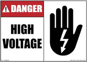 Danger High Voltage Electrical adhesive safety decal