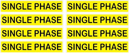 Conduit Line Marker Sticker Decal 8PK Yellow Black Electrical Warning Labels 3.750" x 0.750" (Single Phase)
