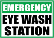 Emergency Eye Wash Station adhesive safety decal