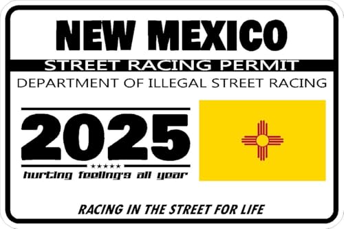 New Mexico Street Racing Permit Window Sticker Decal
