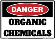 Danger Organic Chemicals adhesive safety decal