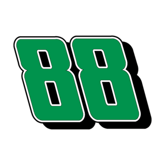 Racing Number 88 — Green, White & Black Printed decal artwork