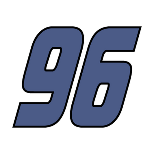 Racing Number 96 — Slate Blue & Black Printed decal artwork