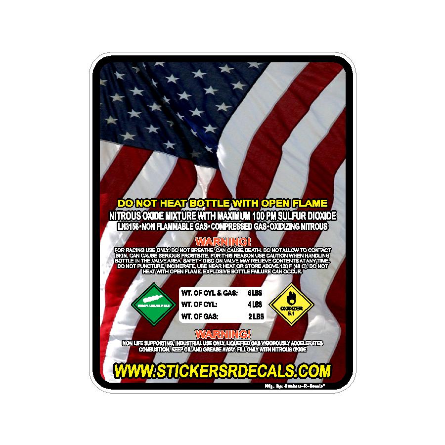 10LB Nitrous Oxide Tank Decal – Bottle Refill Replacement Vinyl Sticker Label | Mother Bottles | Custom Racing Safety Sticker, Waterproof, Pick Your  Header, Color, Lamination Option