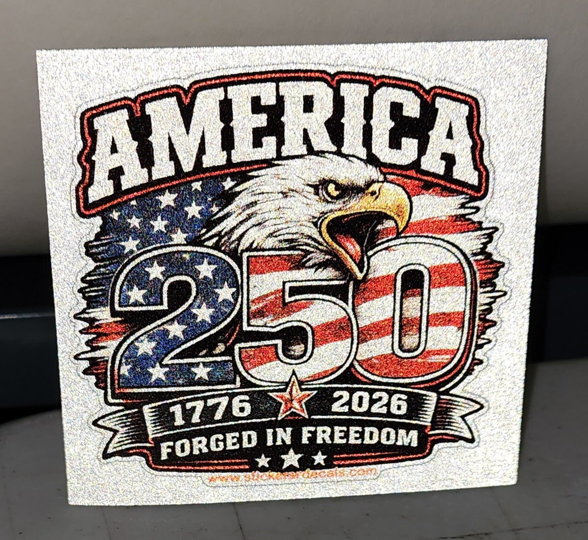 Freedom 250 American Eagle 2PK Sticker Decal 6"x5"