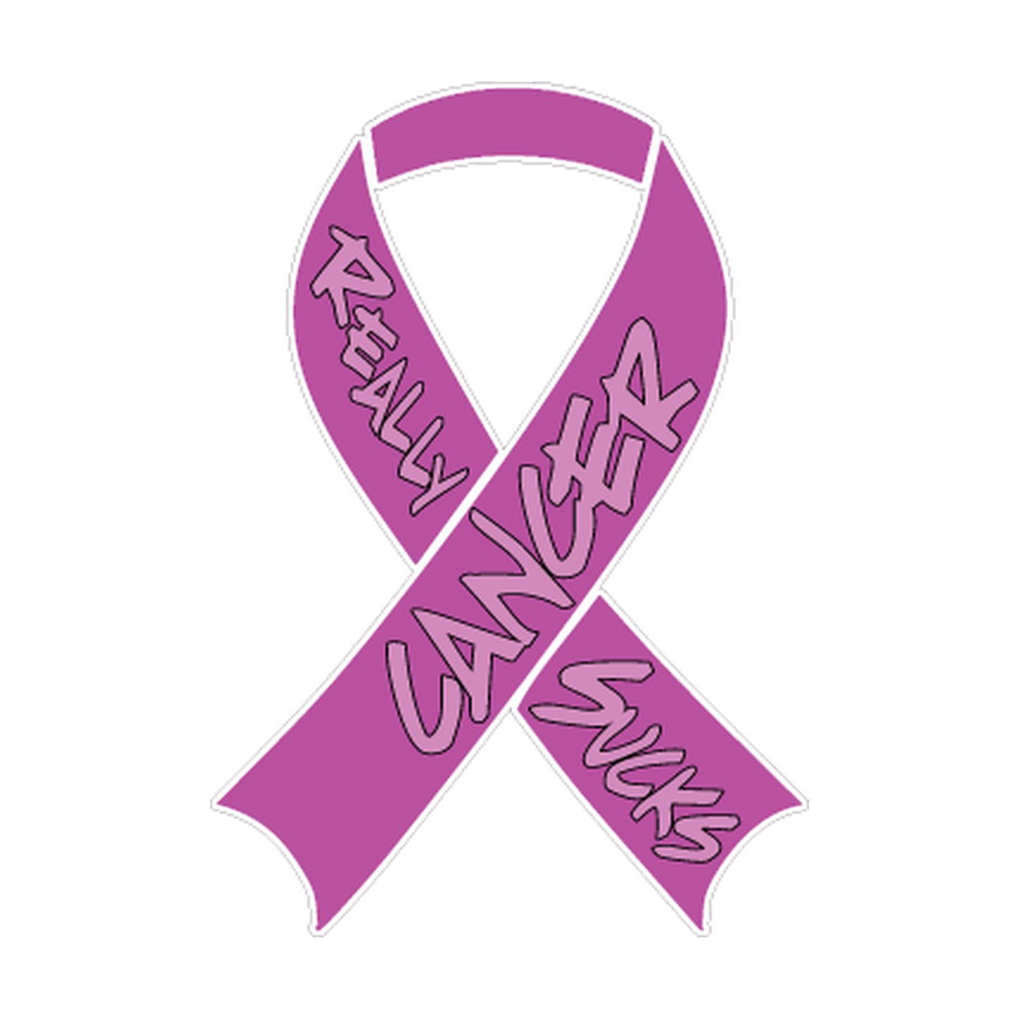 Pink Breast Cancer Really Sucks Ribbon Decal product image