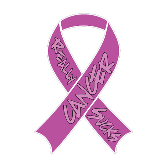Pink Breast Cancer Really Sucks Ribbon Decal product image