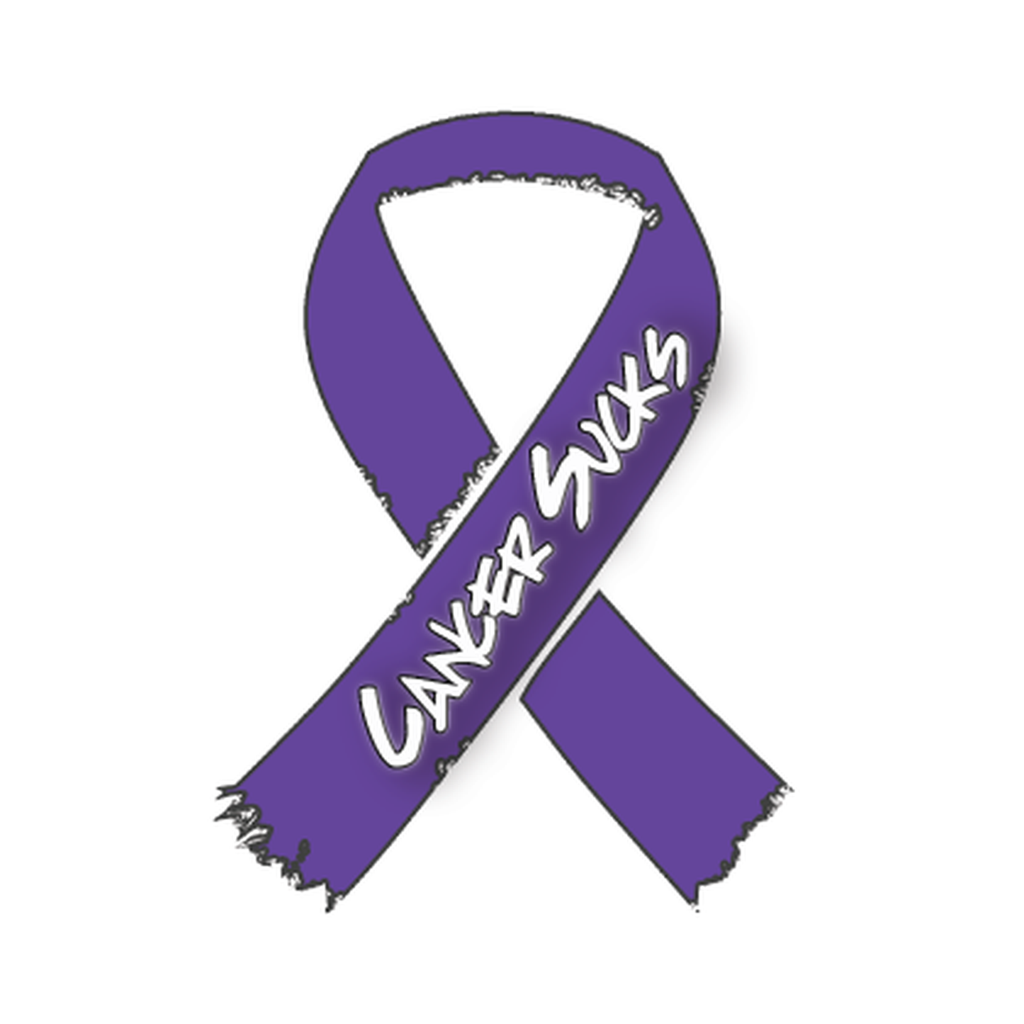 Purple Cancer Really Sucks Ribbon Decal product image