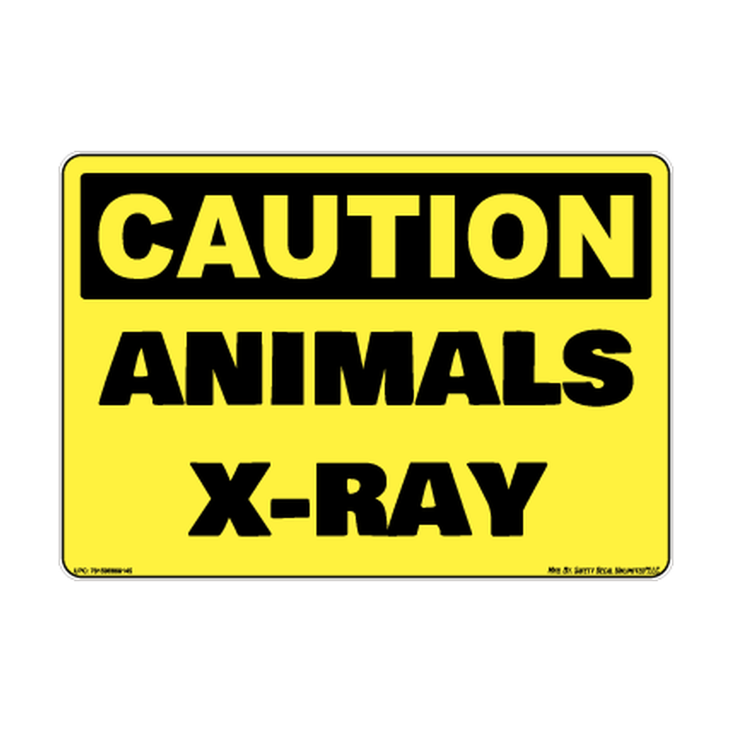 Caution Animals Xray Safety Sticker Decal