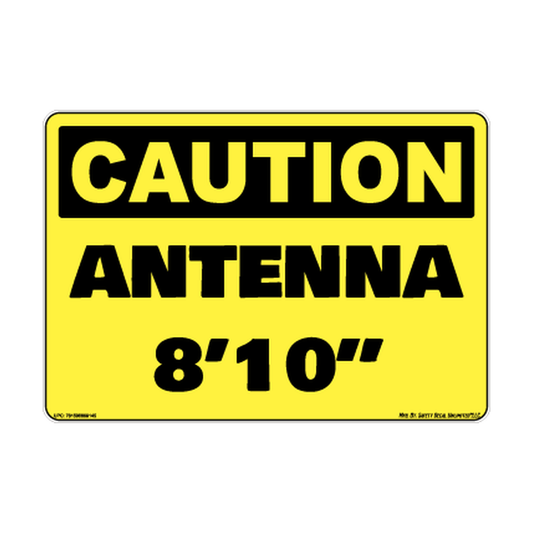 Caution Antenna 8 10 Safety Sticker Decal