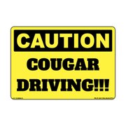 Caution Cougar Driving Adult Novelty Decal